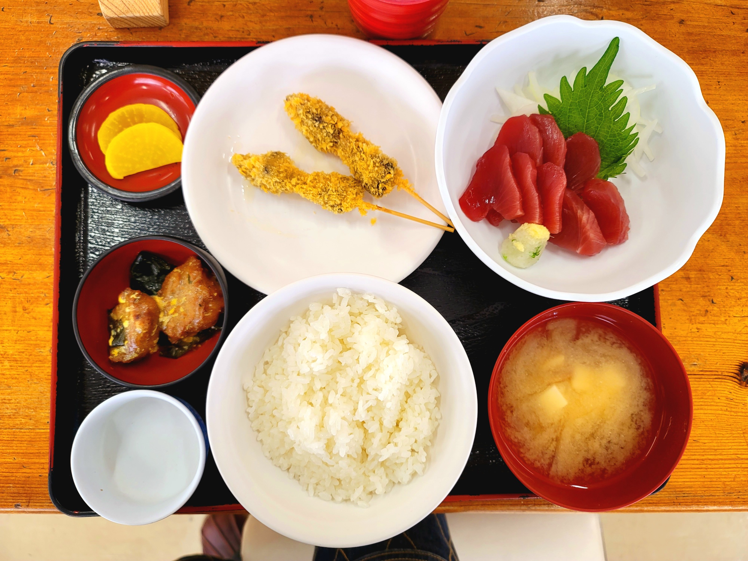 小川漁港魚河岸食堂のカツオ定食