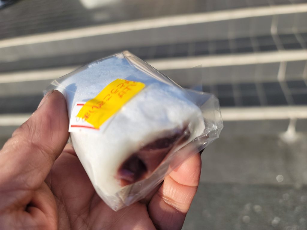 道の駅 鳳来三河三石で購入したあんこ餅の写真
