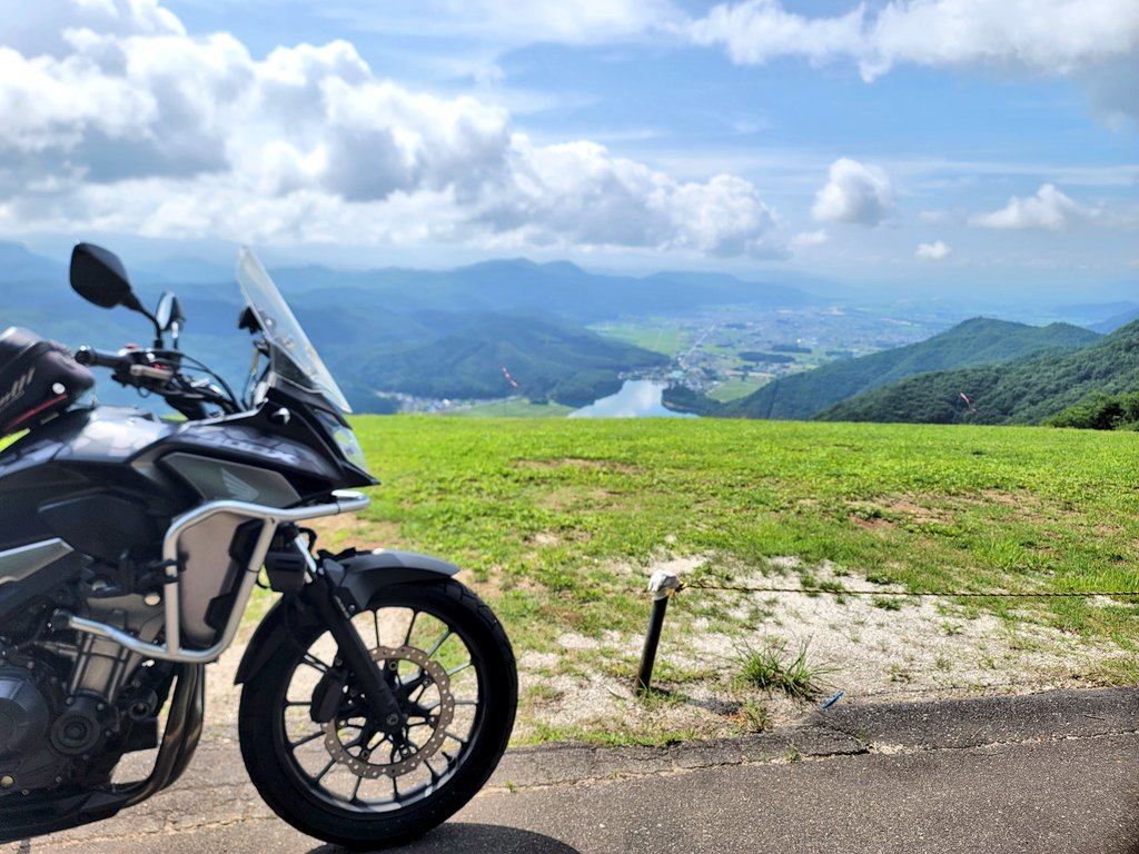 400xと木崎湖の絶景