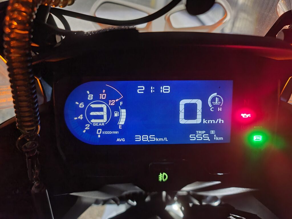 本日の走行距離と燃費