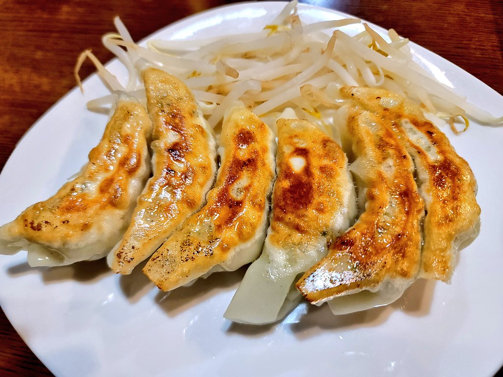 浜松 錦華楼 千歳本店の焼き餃子のアップ写真。表面は香ばしく焼かれているが、味は普通。