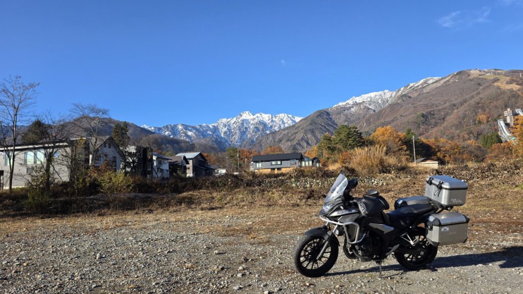 白馬エコーランドからの北アルプスと400X