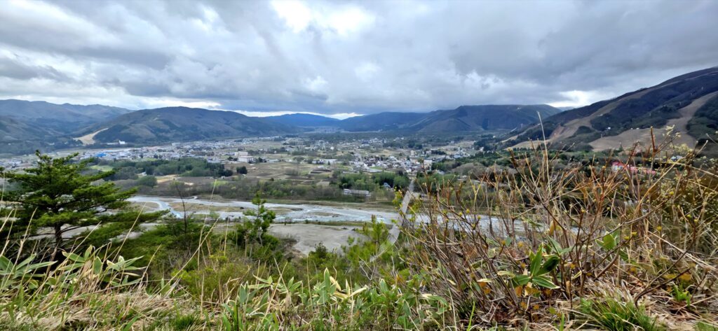 長野県白馬村どんぐり展望台から見える白馬村の景色
