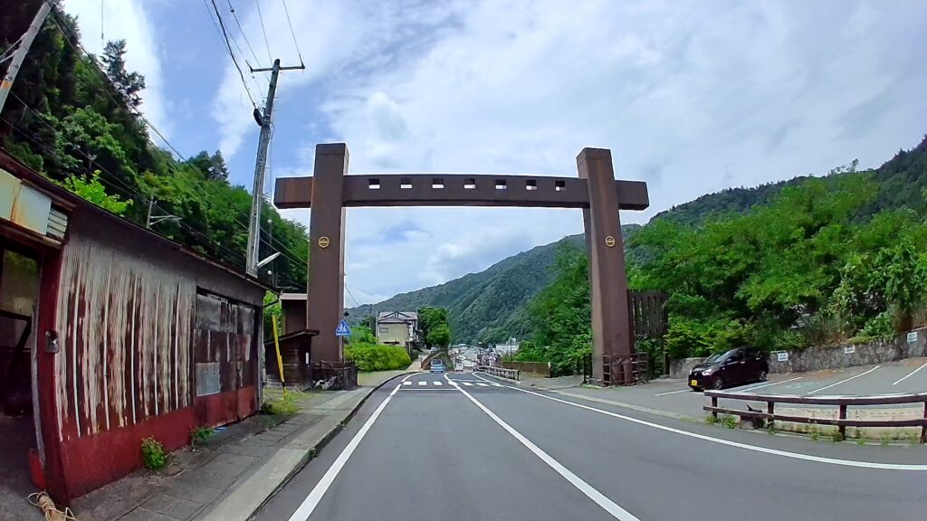 長野・木曽福島宿の入り口