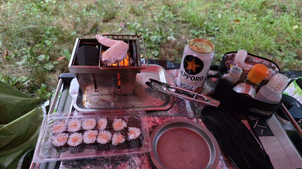 白馬ツーリング。青木湖キャンプ場でのキャンプ飯