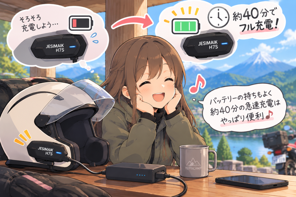 JESIMAIK H7Sで充電している様子