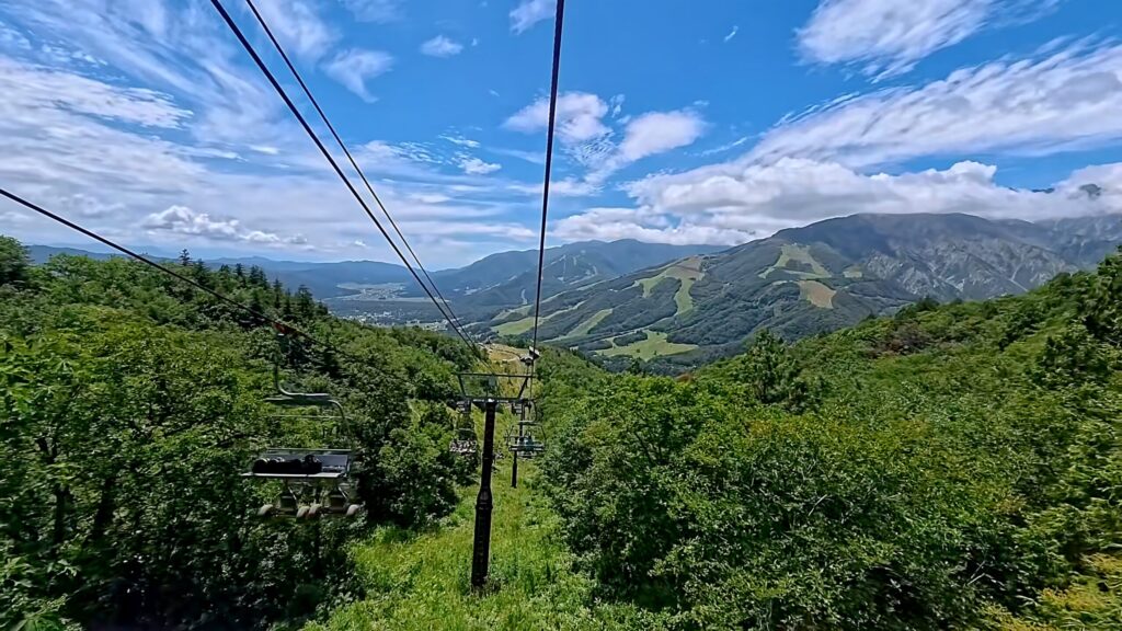 白馬岩岳マウンテンリゾートのリフトからの絶景