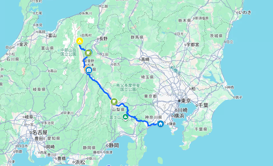 青木湖～筑北村切通し～牛伏川フランス式階段工～国道20号～茅ヶ崎